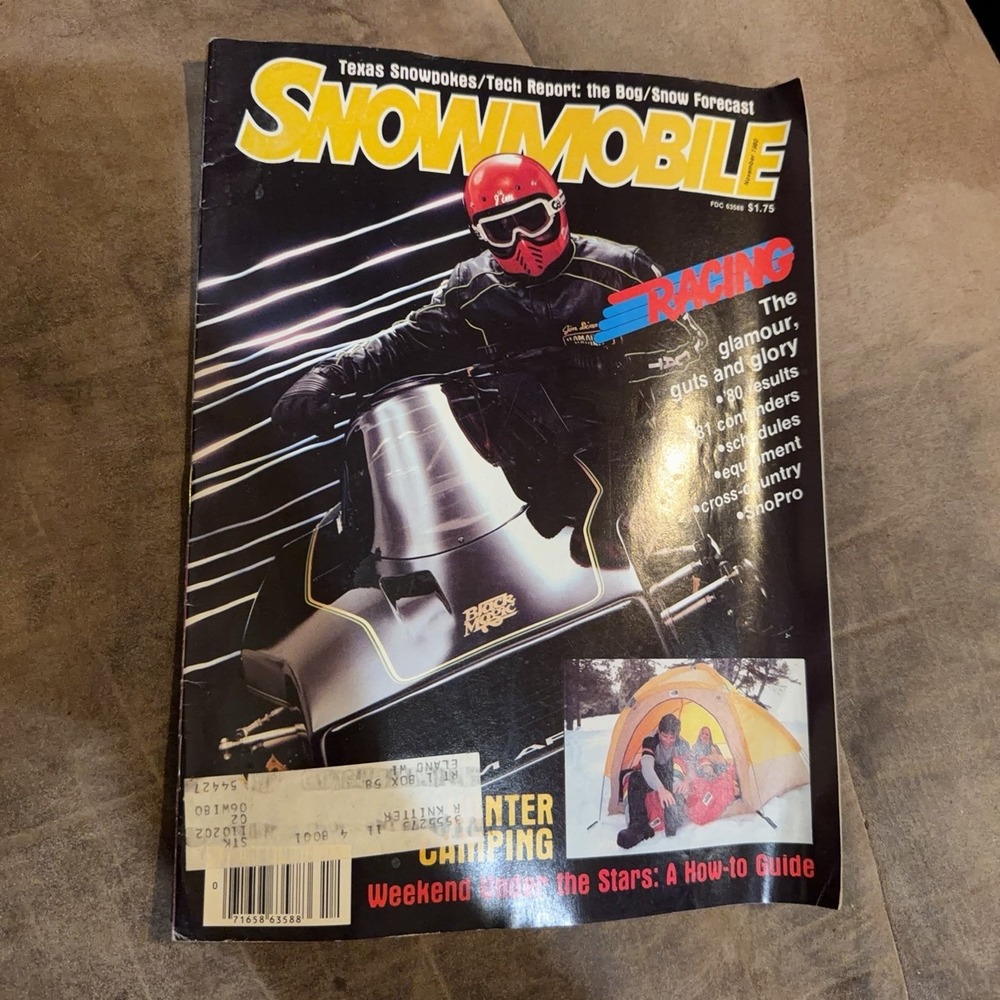 Vtg Now Magazine November 1980 Snowmobile Racing Winter Camping Sports Softcover